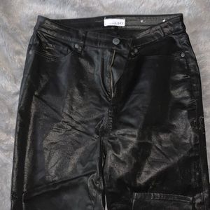 shiny pleather loft pants
